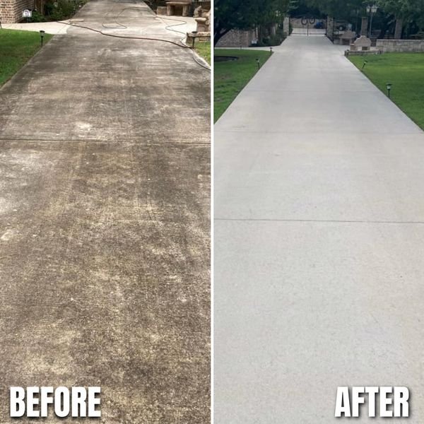 Clean Concrete Driveway Results