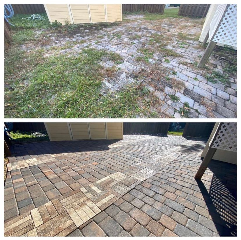 Power Washing Paver Patio