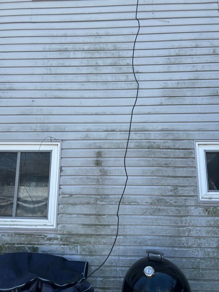 House exterior before professional cleaning
